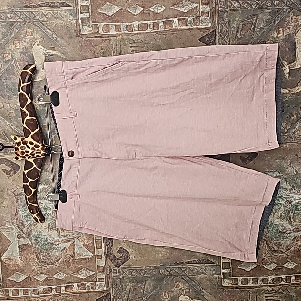 Company Eighty One men's light pink flat front shorts Cotton Stretch